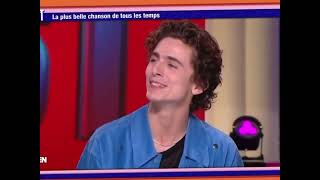 Timothée Chalamet Singing His Favorite Song on French TV [upl. by Panther]