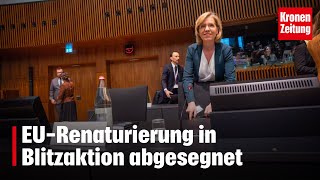 EURenaturierung in Blitzaktion abgesegnet  kronetv NEWS [upl. by Bibi576]