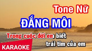 Karaoke Đắng Môi Tone Nữ  Nhan KTV [upl. by Towne]