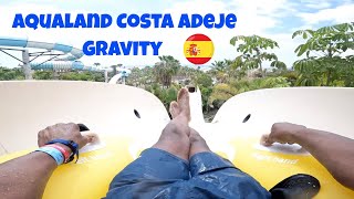 Gravity Water Slide  Aqualand Costa Adeje Tenerife [upl. by Llerut]