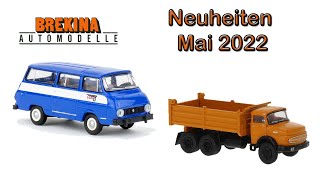 🚌🚚 Brekina Neuheiten Mai 2022  Modellautos Spur H0 [upl. by Goldia]