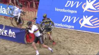 Cyclocross  Veldrijden 201617 DVV Trofee round 5  Scheldecross Antwerpen  Men [upl. by Ahsikin]