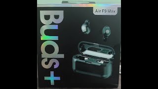 TWS Air F9 Max Bluetooth Earbuds Unboxing amp Review [upl. by Danelle]