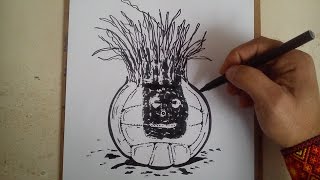 COMO DIBUJAR A WILSON  NAUFRAGO  how to draw wilson  cast awey [upl. by Kelula]