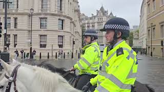 Police officer tips his hat to both kingsguards metpolice [upl. by Leirbaj]