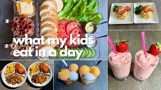 WHAT MY KIDS EAT IN A DAY  DAY 53 [upl. by Adiraf]