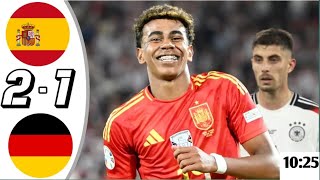 Spain vs Germany 21 Highlights amp All Goals 2024 🔥 Euro Cup 2024 ⚽ [upl. by Awad]