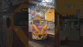 N452 quotRural City of Wodongaquot Leaving Southern Cross train viralvideo melbourne victoria [upl. by Haeel]