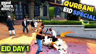 QURBANI SPECIAL 2024  JIMMY KI COW KI QURBANI  EID AL ADHA DAY1  GTA 5 MODS PAK [upl. by Debera338]