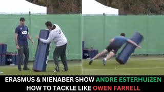 Owen Farrell High Tackle  What Rassie Nienaber amp Rassie Erasmus Said To Andre Esterhuizen [upl. by Lladnew]