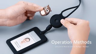 【Lanyard Retractable Badge Holder】Operation Methods｜Bone [upl. by Cassie209]