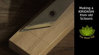 How to make a Kiridashi style Knife from old Scissors  DIY Woodworking Marking Tool [upl. by Margy]