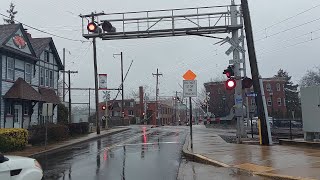 Talking Railroad Crossing North Wales PA [upl. by Aigneis222]