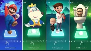 Super Mario vs Wolfoo Family vs Baby Boss 2 vs Skibidi Toilet 🎶 Who Will win 👑 [upl. by Michaeline369]