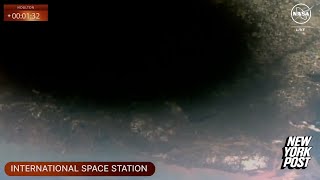 Eclipse but in space See NASA astronauts view from the International Space Station [upl. by Belford325]