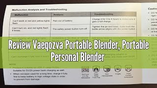 Review Vaeqozva Portable Blender Portable Personal Blender Smoothies 24oz 300W Travel Blender USBC [upl. by Sukramed]