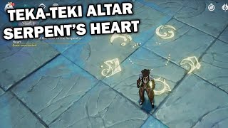 PECAHKAN TEKATEKI DI ALTAR SERPENTS HEARTSerpents Heart Altar Riddle Genshin Impact [upl. by Alwitt204]