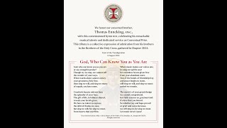 Crosier Presentation of Commissioned Hymn [upl. by Morie]