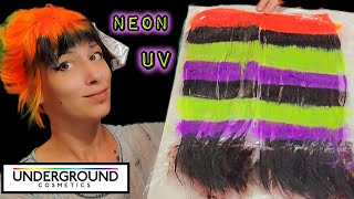 DYEING my HAIR and EXTENSIONS with NEON UV HAIR DYE [upl. by Recnal]