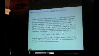 The Path Integral Approach to Quantum Mechanics Part 1 Fay Dowker [upl. by Nwahsad970]