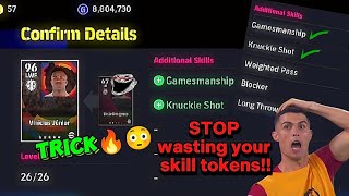 How to give any specific skill to a player  efootball trick 🤫 [upl. by Ahsiekal]