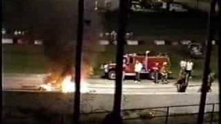 Sprint car crash  Aftermath of the Ed Kenens Toledo fire [upl. by Annaeerb942]