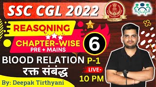 BLOOD RELATIONरक्त संबंद्ध P1  SSC CGL 2022 PreMains Reasoning By Deepak Sir ssc deepaksir [upl. by Abdu]