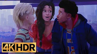 Gwen Meets Miles Parents  SpiderMan Across the SpiderVerse FULL 4K HDR BEST QUALITY [upl. by Pauiie]