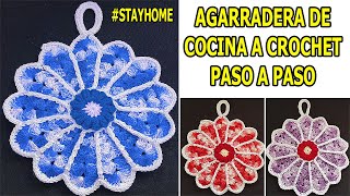 🔥🧶 AGARRADERAS de Cocina a Crochet🧶🧵✂ [upl. by Nylsirhc]