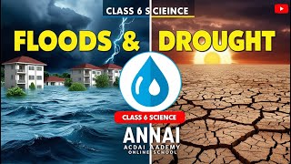 Water Crisis Understanding Floods and Droughts  Class 6 Science CBSE Annai Academy [upl. by Aicilet]