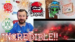 INCREDIBLE ATMOSPHERE Tifo amp Pyro Wydad vs Raja  Casablanca Derby  REACTION [upl. by Kerk627]