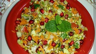 Hesarukalu Salad  Healthy and tasty sprouted moong salad Hesarukalu kosambari [upl. by Ellenoj591]