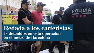 Ofensiva policial contra las bandas de carteristas en el metro de Barcelona [upl. by Kera]