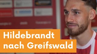 FC Energie Cottbus  Jonas Hildebrandt nach dem Sieg gegen Greifswalder FC [upl. by Llertac549]