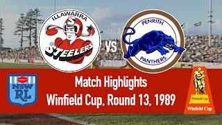 Illawarra Steelers vs Penrith Panthers  1989 Round 13  HIGHLIGHTS [upl. by Evreh]