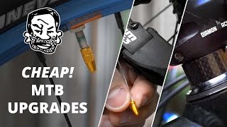 10 Ridiculously Cheap Mountain Bike Upgrades [upl. by Sculley844]