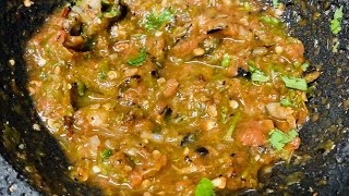 SALSA EN MOLCAJETE especialmente para CALDO DE RES [upl. by Nama345]