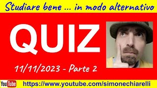 Quiz in diretta con Simone Chiarelli  LIVELLO DIFFICILE  parte 2 11112023 [upl. by Francesco]