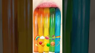 ASMR RAINBOW JELLY EMOJI FOOD 🌈☁️🍉🌈🧜‍♀️🏳️‍🌈💫🔴🟠🟡🟢🍔 무지개 젤리 이모지 먹방 sped up [upl. by Kipp]