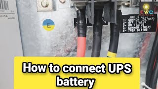 How to connect UPS battery ElectricalWorkCenter electrician UPSbatteryconnection [upl. by Nitsugua]