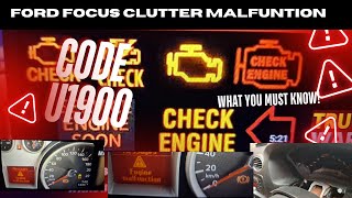 FORD FOCUS quot DASHBOARD quotMALFUNTION CODE quot U1900 quot [upl. by Marlene819]