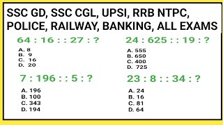 Reasoning number analogy question SSC CGL CHSL UP POLICE MTS Banking Railway amp all Govt Exams [upl. by Eirrehc]