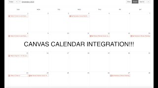 Canvas Calendar to Personal Calendar Integration [upl. by Arlette]