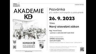 AKADEMIE KD8  Nový stavební zákon [upl. by Filipe]