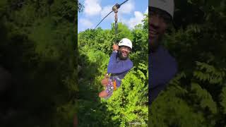 ZIP LINE AT SCAPE PARK shorts dominicanrepublic puntacana insta360 shorts fyp shortvideo [upl. by Euqinemod690]