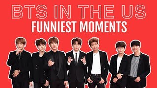 BTS IN THE US  FUNNIEST MOMENTS amp BBMAS [upl. by Kiel]