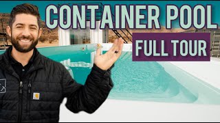 Transformed Luxury Full Tour of a Shipping Container Pool  Pt 3 [upl. by Oirifrop]