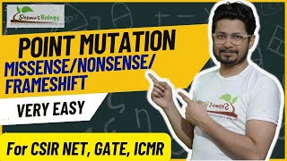 Point mutation and its types  Missense mutation  Nonsense mutation  Frameshift mutation [upl. by Lorimer]