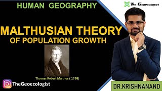 Malthusian Theory of Population Malthusian Theory UPSC [upl. by Labotsirhc]