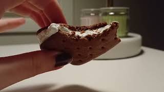 ASMR  Eating An Icecream Sandwich🍦  Mukbang  Eating Sounds  Whispered [upl. by Hooge142]